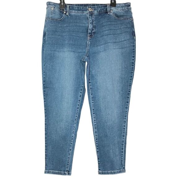 Talbots Simply Flattering Jegging Crop Jeans in Blue Wash Women’s 18W - Picture 2 of 10